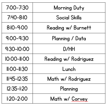 Schedule